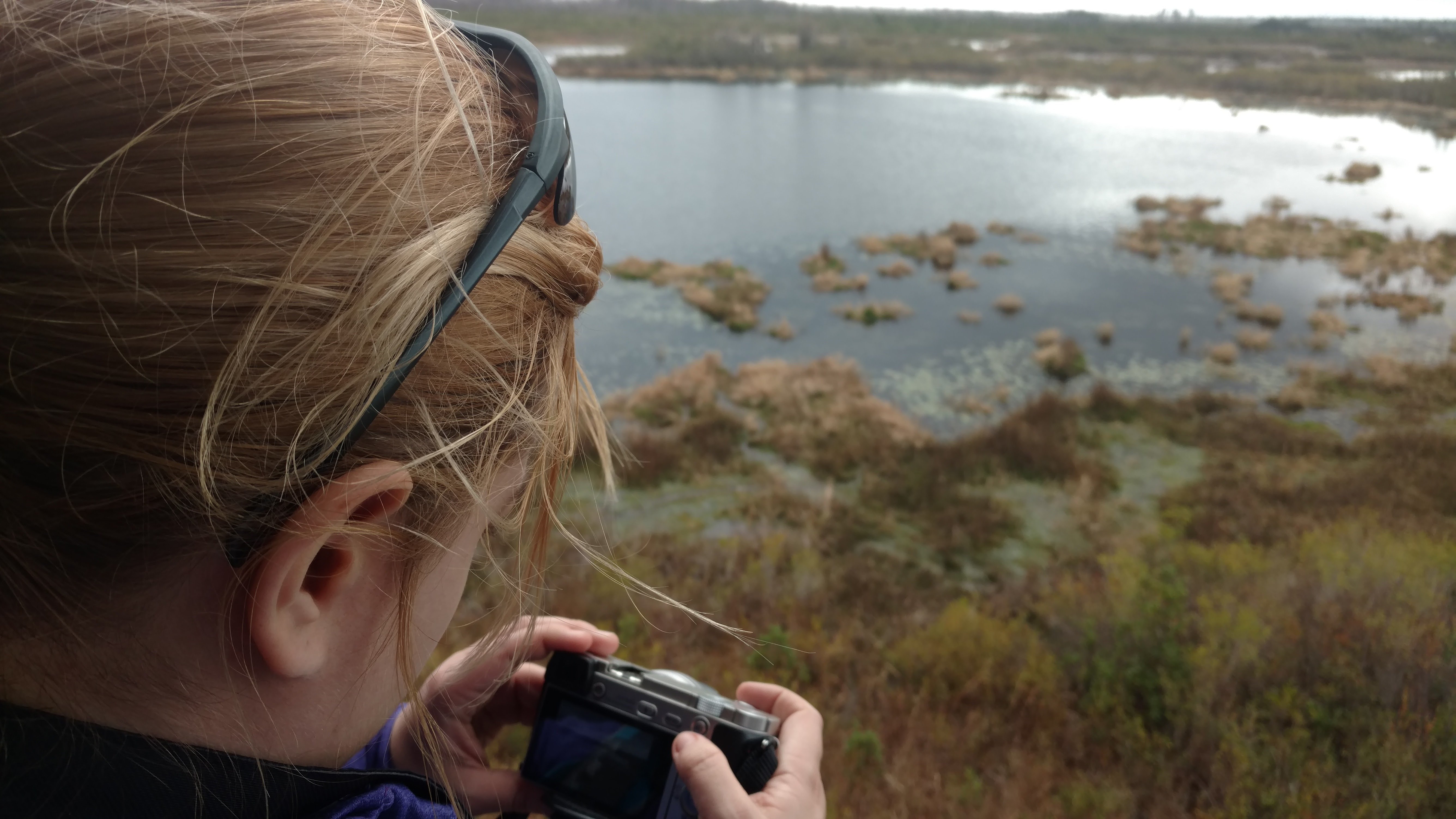 Me looking into a camera at the Okefenokee Swamp